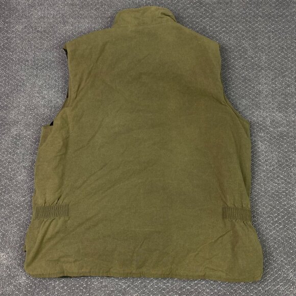 Outback Trading Company Sawbuck Oilskin Vest Men's XL Olive Green Waxed Canvas - Picture 6 of 14